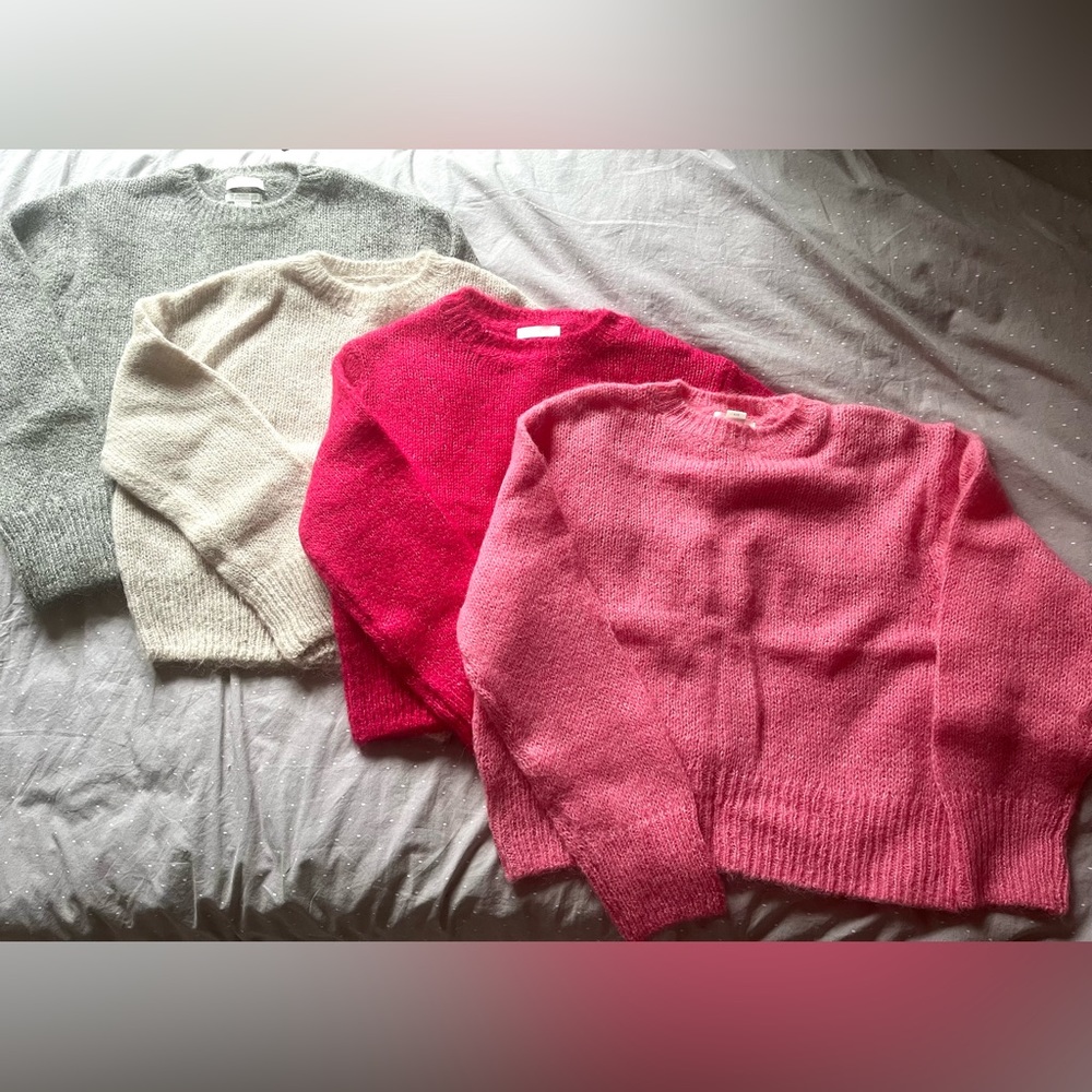 4 sweaters in mohair and alpaga H&M